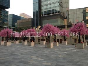 室外仿真桃花树